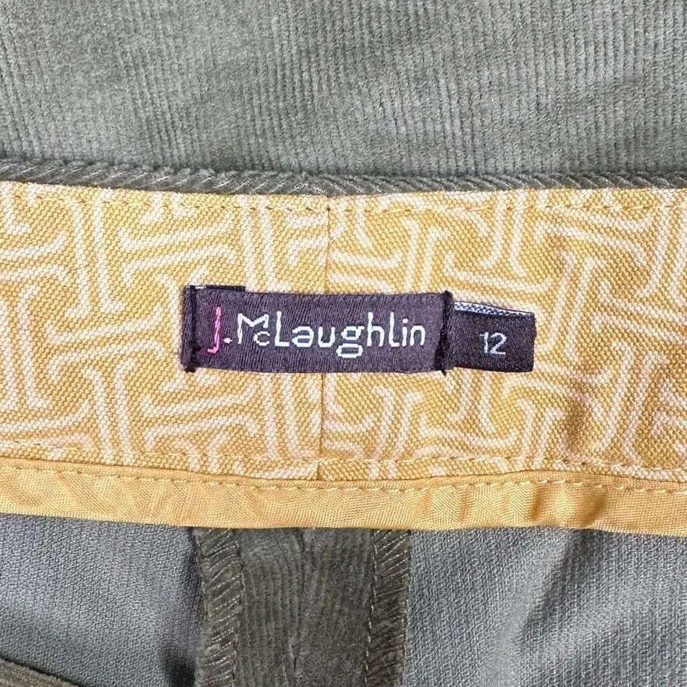 J. McLaughlin Green Corduroy Pants - Size 12 - Picture 7 of 9